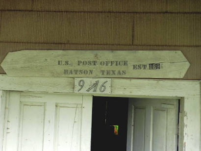 Batson Tx - Post Office sign