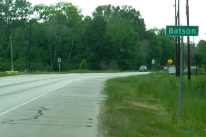 Batson Tx Road Sign