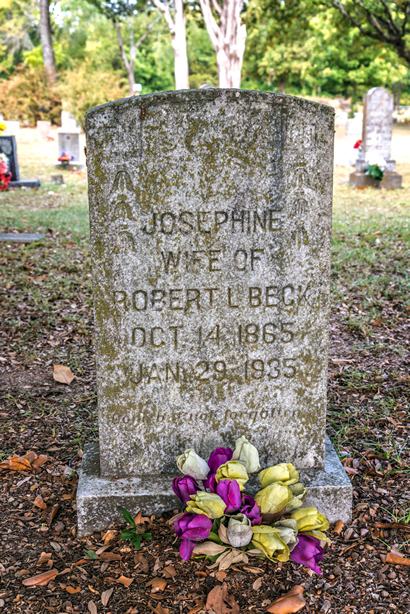 Beck's Chapel Cemetery TX Josephine  Beck Tombstone 