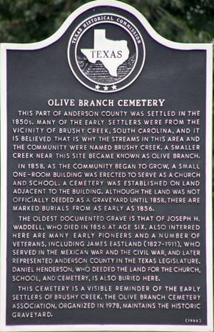 Brushy Creek Texas Olive Branch Cemetery