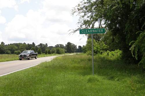  Clearwater TX road sign