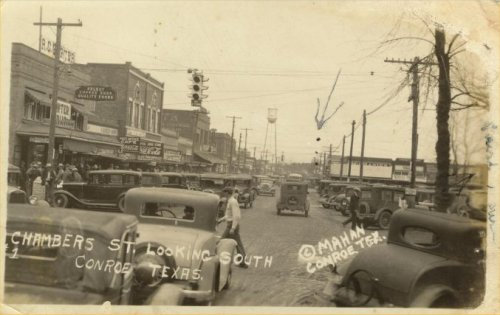 Chamber street, Conroe, Texas  vintage photo