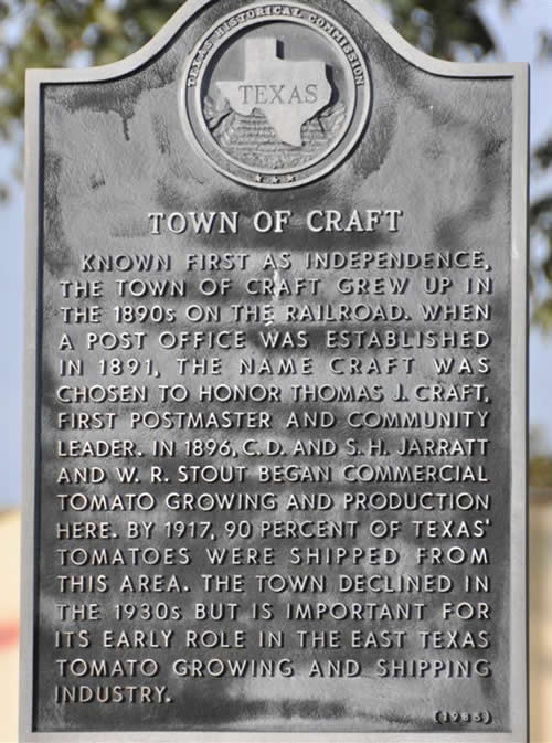 Craft TX - Town  of Craft historical marker 