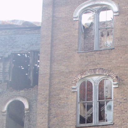 Crockett, Texas - Mary Allen College, windows close up