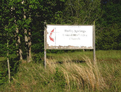 Dalby Springs Texas - United Methodist Church sign