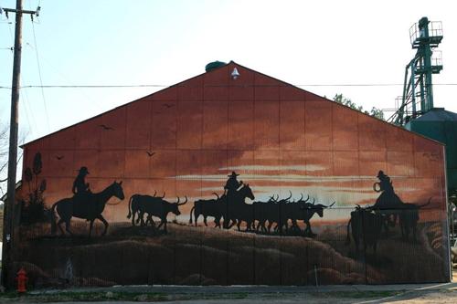 DeKalb, Texas cowboy mural