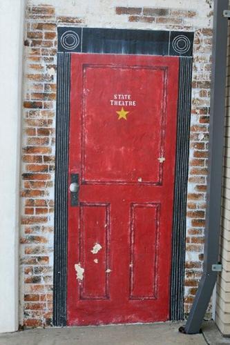 DeKalb, Texas  State Theatre red stage door