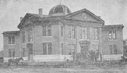 1908 Rains County Courthouse, Emory Texas old photo 