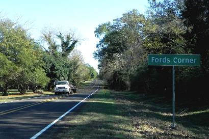 Ford's Corner road sign 