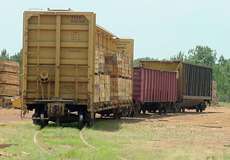 Grapeland, Texas railroad tie yard