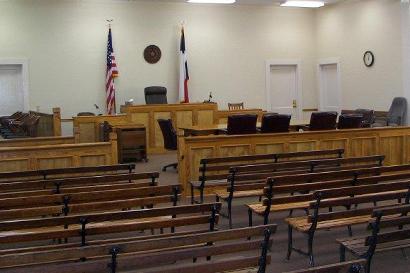 Hemphill TX - Sabine County Courthouse Courtroom