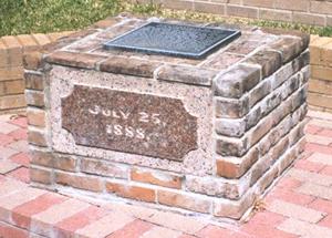 1888 Walker County Courthouse cornerstone, Huntsville Texas