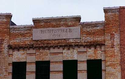 Brick facade in downtown Huntsville