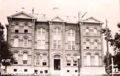 Huntsville, TX - former 1888 Walker County courthouse, burned