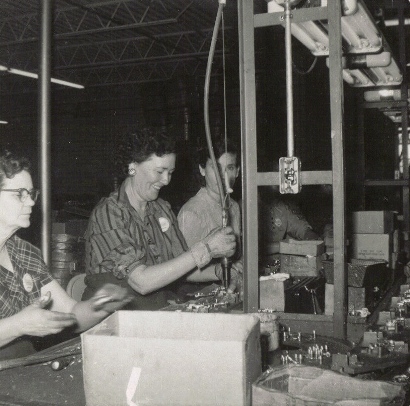 Great grandmother Oleta Sides Warren working in the Nichols Factory in Jacksonville TX