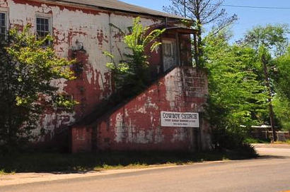 Laneville TX Cowboy Church sign