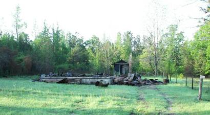 Burned Mt. Moriah Church East of Lodi Texas