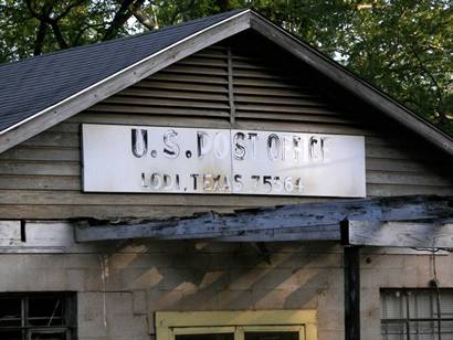 Lodi Texas Post Office sign 