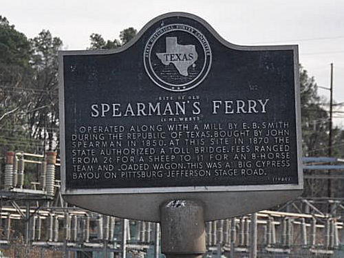 TX - Morris Co, Lone Star TX, Spearman's Ferry Historical Marker 
