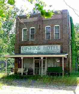 Movie ghost sign "Cushing Hotel