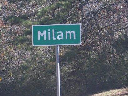 Entering Milam  Texas from the west on State Highway 21.