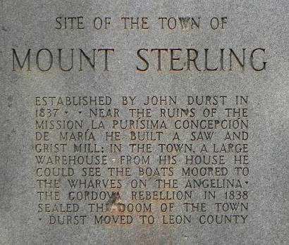Nacogdoches County Tx - Mt Sterling Town Site Marker Text