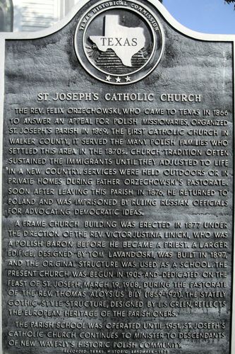  St Joseph's Catholic Church historical marker, New Waverly Tx