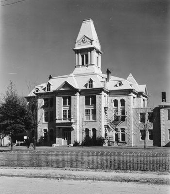 Newton County Courthouse, Texas old photo