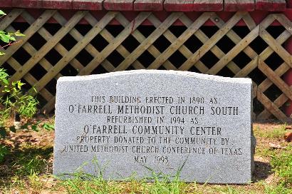 O'Farrell Texas- O'Farrell Methodist Church South marker