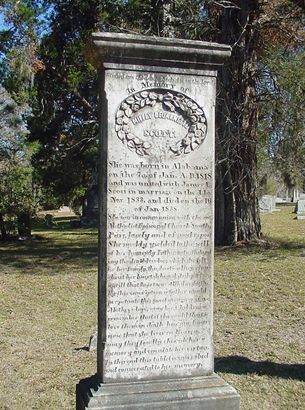 Waverly Cemetery TX tombstone with long bio