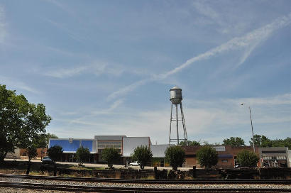 Omaha TX - Street by Rail Road Tracks