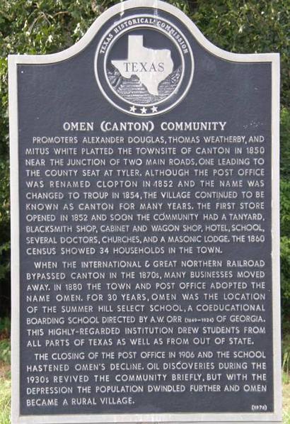 Omen Tx Historical Marker