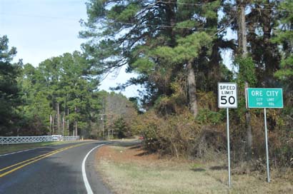 Ore City TX - City Limit