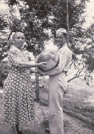 Paxton Texas - Lula Massey,  soldier with watermelon 
