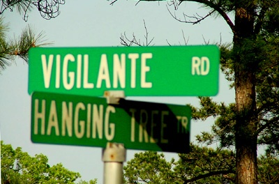 Point Blank TX street sign