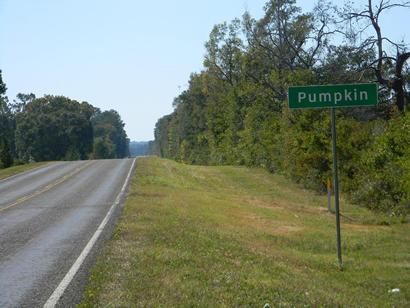 Pumpkin TX Highway Sign