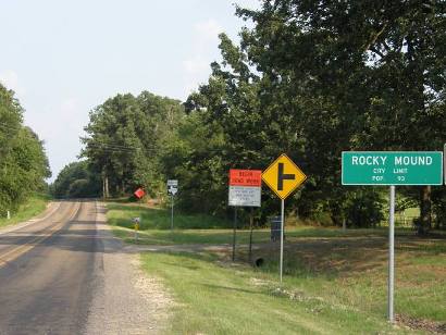 Camp County Rocky Mound Tx Road Sign Pop 93