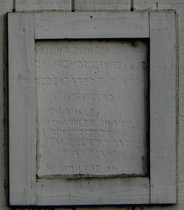 Shankleville Tx - Mt Zion Church cornerstone