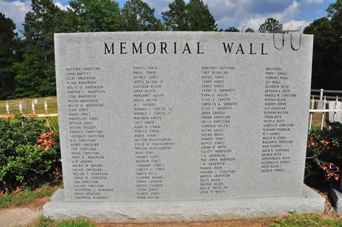 Shiloh TX - Shiloh Cemetery Memorial Wall