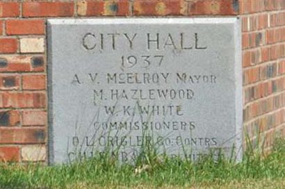 Talco Texas - Talco City Hall cornerstone