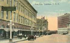 State Line , Texarkana, USA old post card