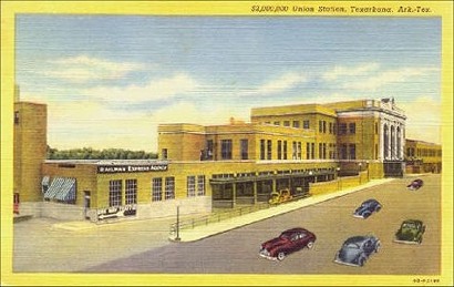 Texarkana AK-TX -Union Station  old post card