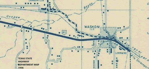 1936 Texas State Highway Department Map 