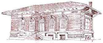Franklin Texas Carnegie Library drawing