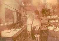 Aumont Hotel kitchen vintage photo