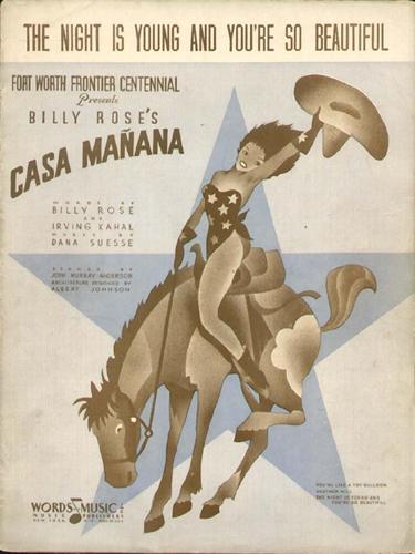 Ft Worth TX Centennial Casa Manana Billy Rose sheet music cover