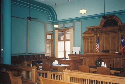 Fort Worth TX - 1895 Tarrant County Courthouse courtroom