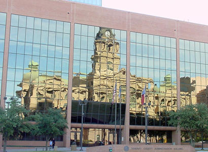 Fort Wort Texas Tarrant County Courthouse reflection