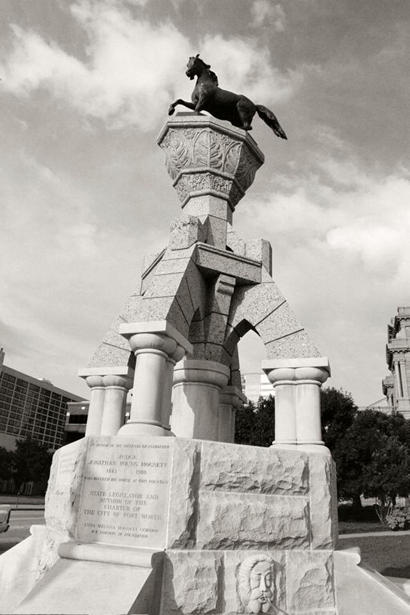 Fort  Worth TX - The horse fountain on the courthouse square