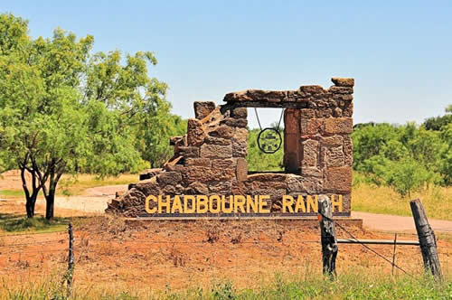 Coke County TX - Fort Chadbourne,  Chadbourne Ranch Sign 